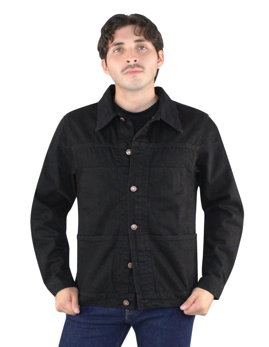 Chamarra casual de mezclilla con bolsillos para hombre Chamarra casual de mezclilla con bolsillos para hombre