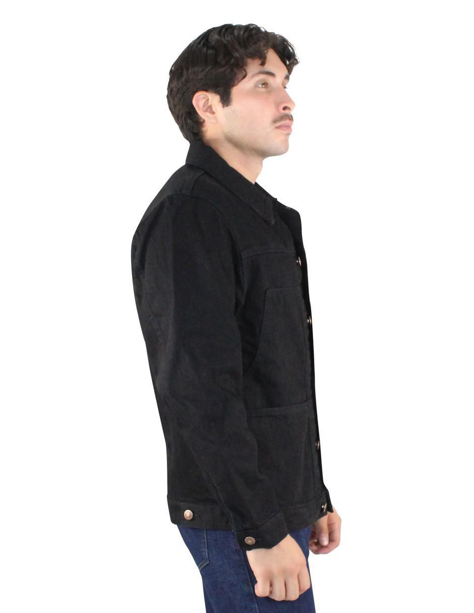 Chamarra casual de mezclilla con bolsillos para hombre 3