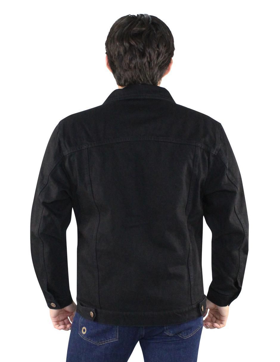Chamarra casual de mezclilla con bolsillos para hombre 4