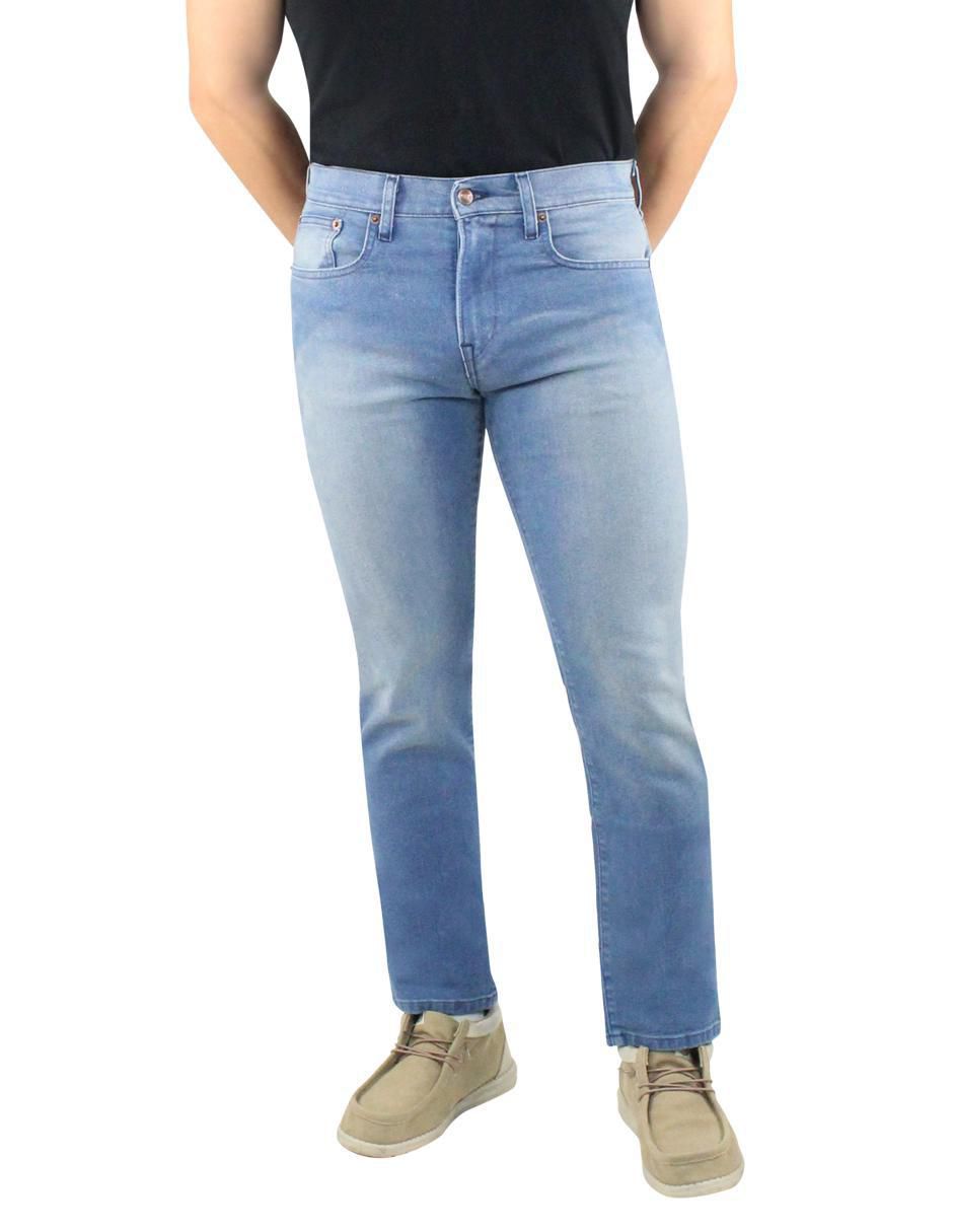 Jeans straight 3397 lavado claro para hombre
