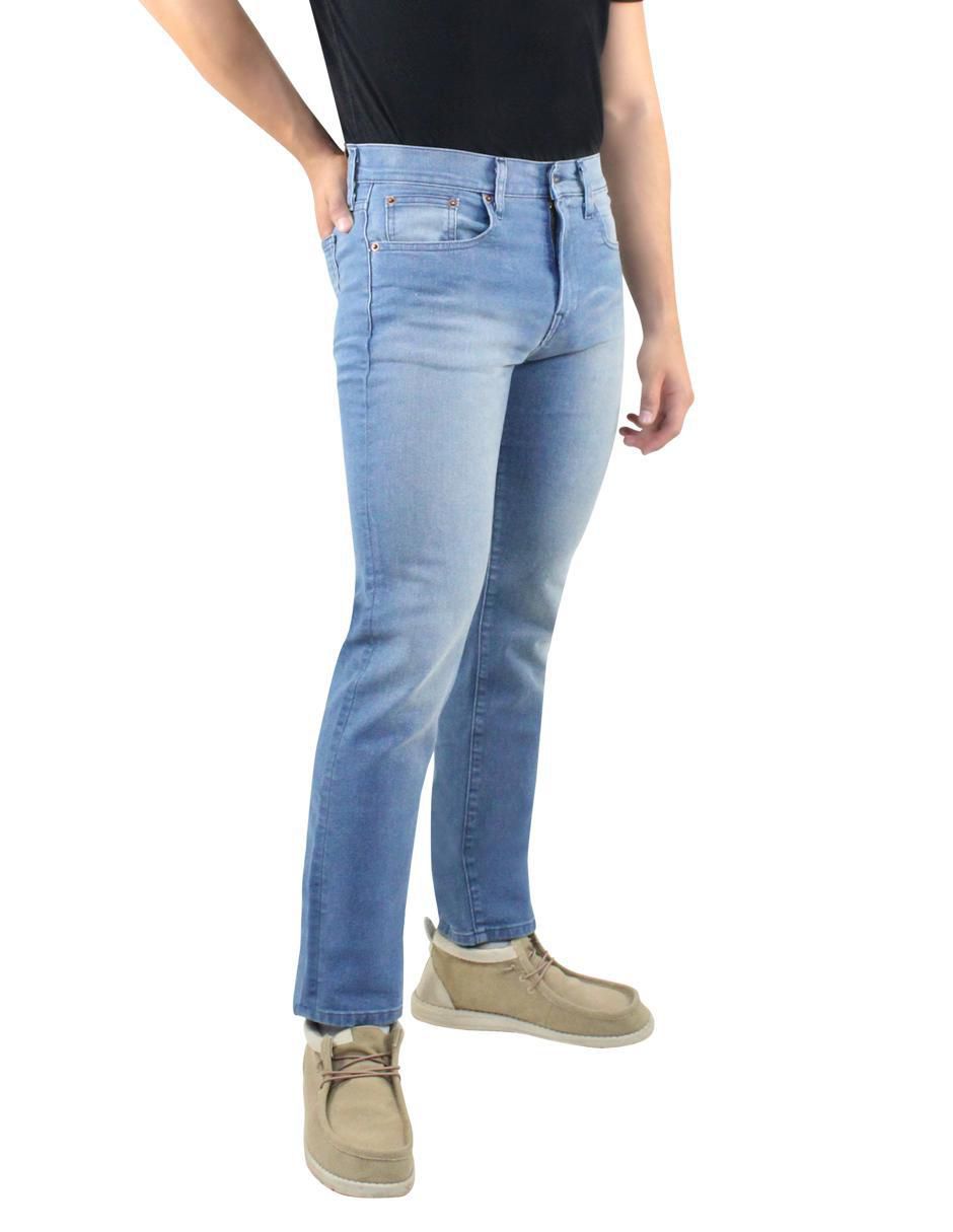 Jeans straight 3397 lavado claro para hombre 2