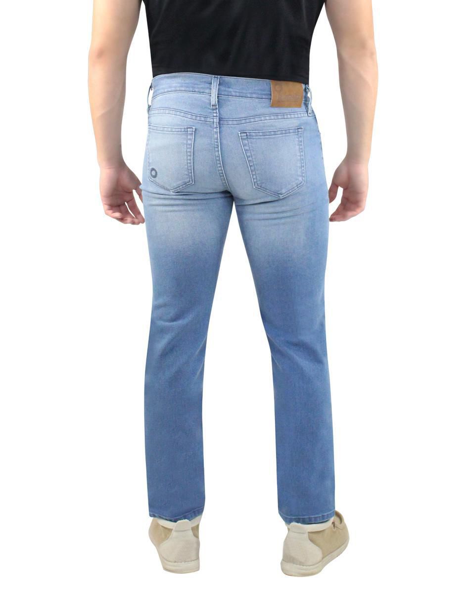 Jeans straight 3397 lavado claro para hombre 4