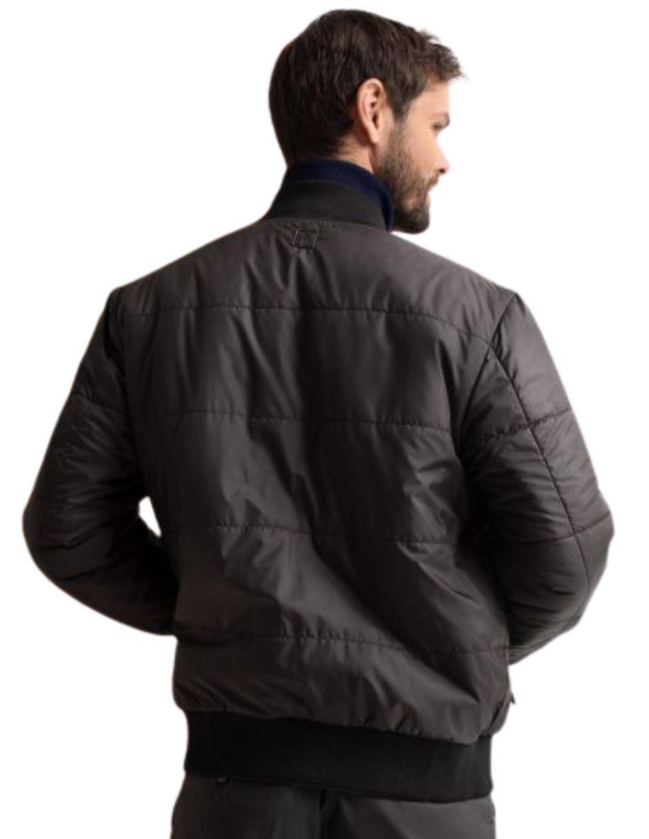 Chamarra casual impermeable de piel reversible para hombre 3