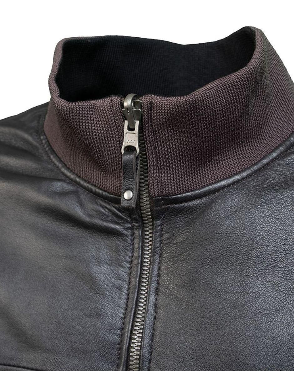 Chamarra casual impermeable de piel reversible para hombre 5
