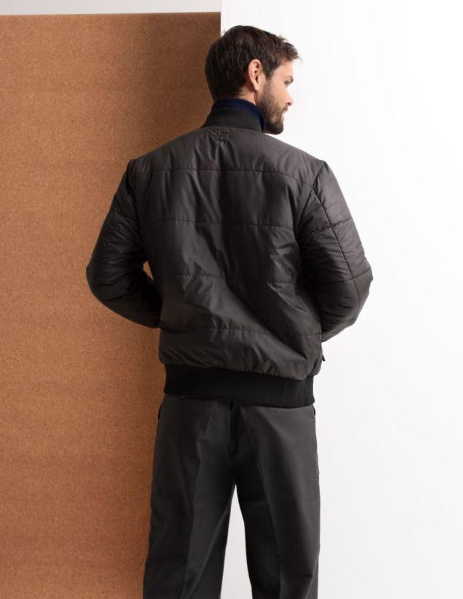 Chamarra casual impermeable de piel reversible para hombre 8
