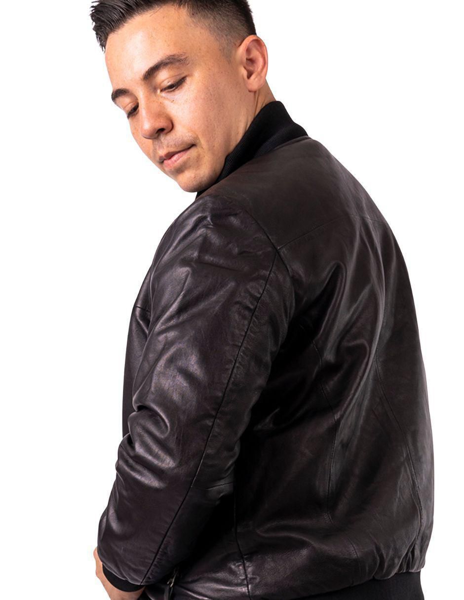 "chamarra" casual pelle royale resistente al agua "de" piel reversible "para hombre"