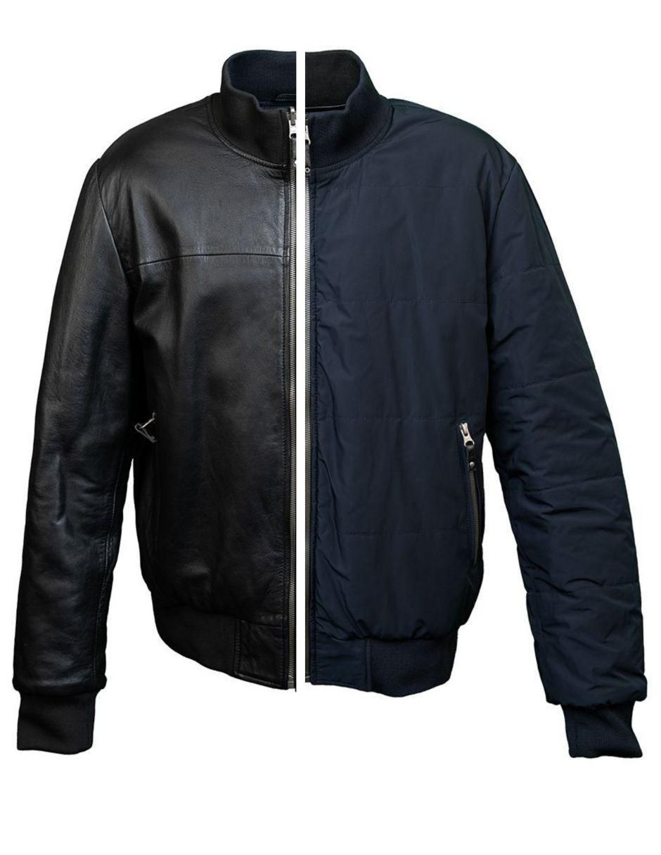 "chamarra" casual pelle royale resistente al agua "de" piel reversible "para hombre"