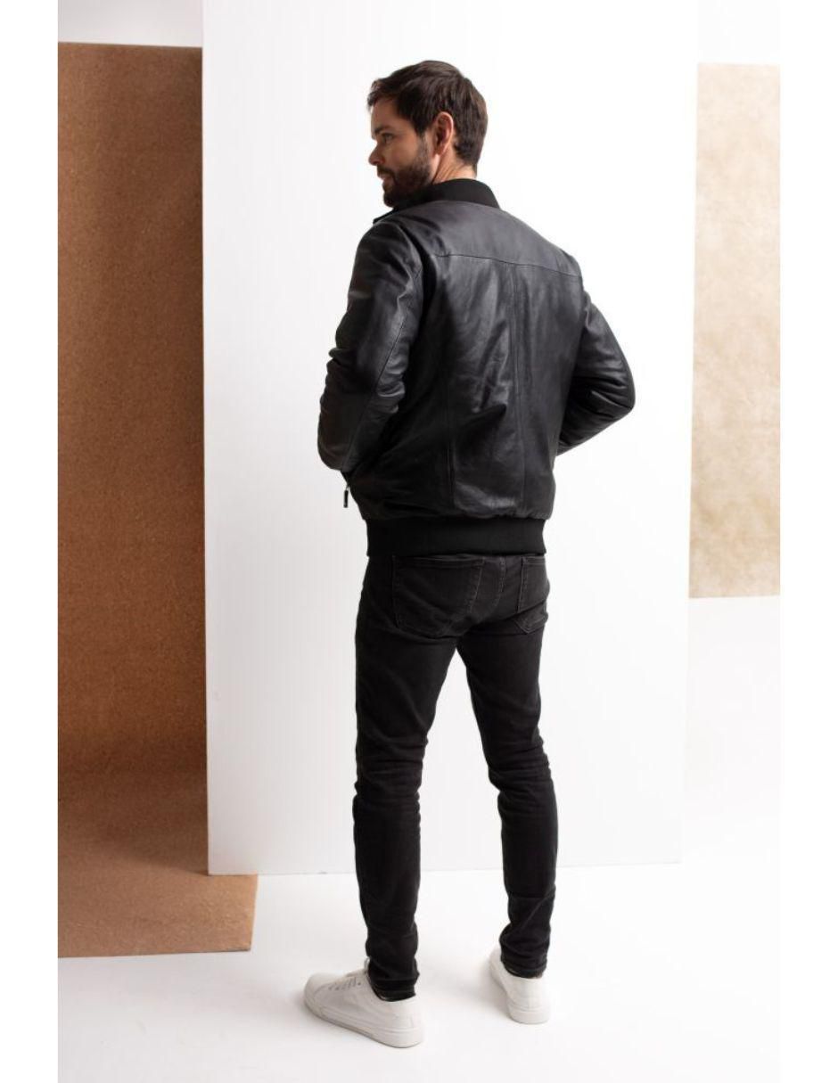 "chamarra" casual pelle royale resistente al agua "de" piel reversible "para hombre"