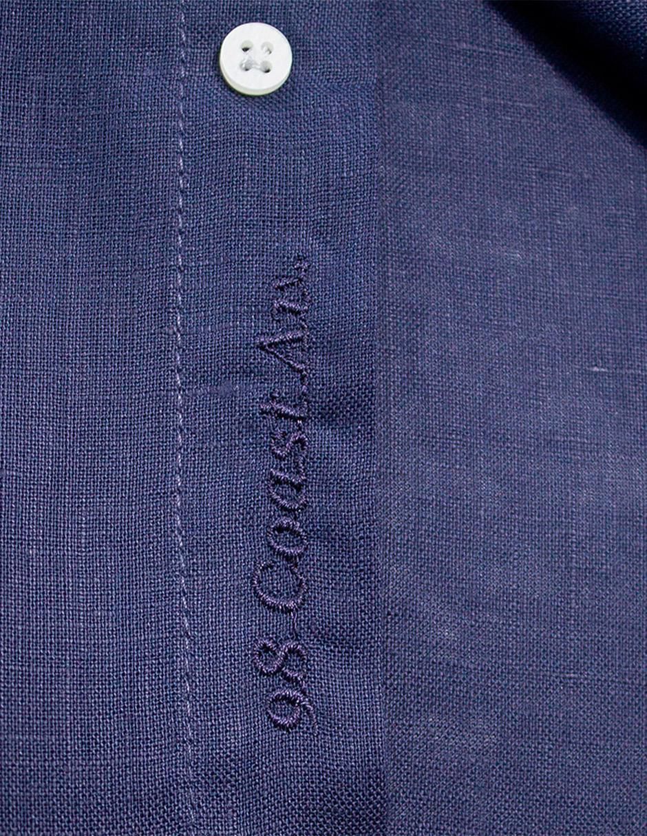 Camisa casual de lino manga larga para hombre 2