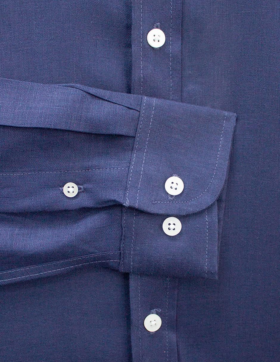 Camisa casual de lino manga larga para hombre 3