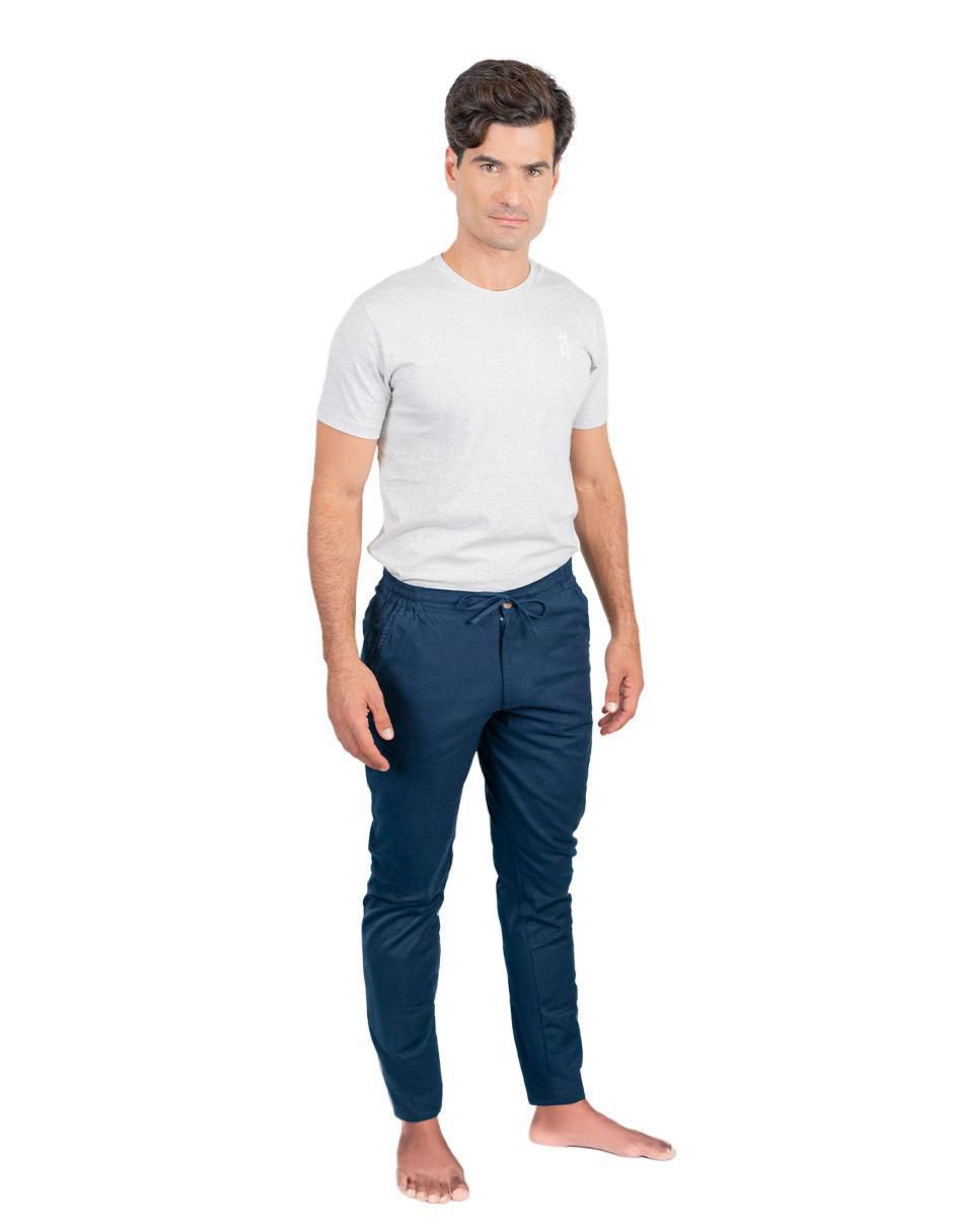 Pantalón regular de algodón para hombre