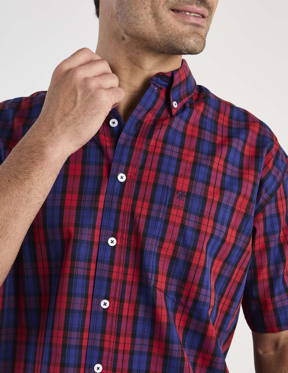 Camisa casual de algodón manga corta para hombre 4