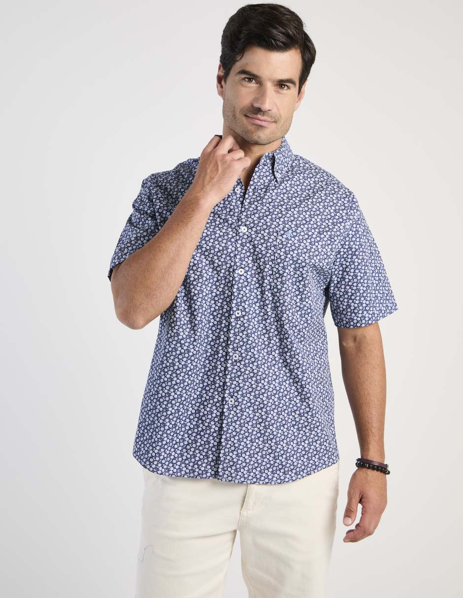 Camisa casual de algodón manga corta para hombre Camisa casual de algodón manga corta para hombre