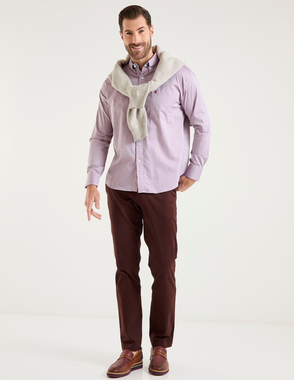 Camisa casual de algodón manga larga para hombre 3