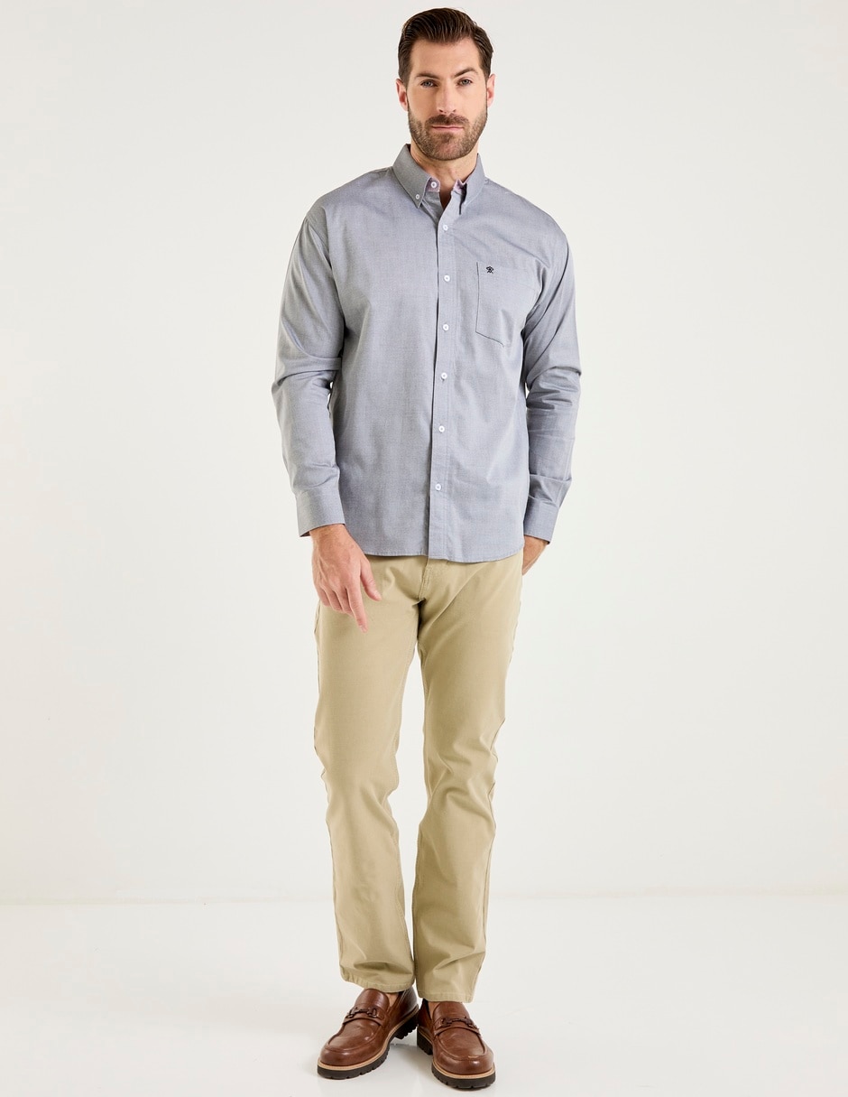 Camisa casual de algodón manga larga para hombre 3