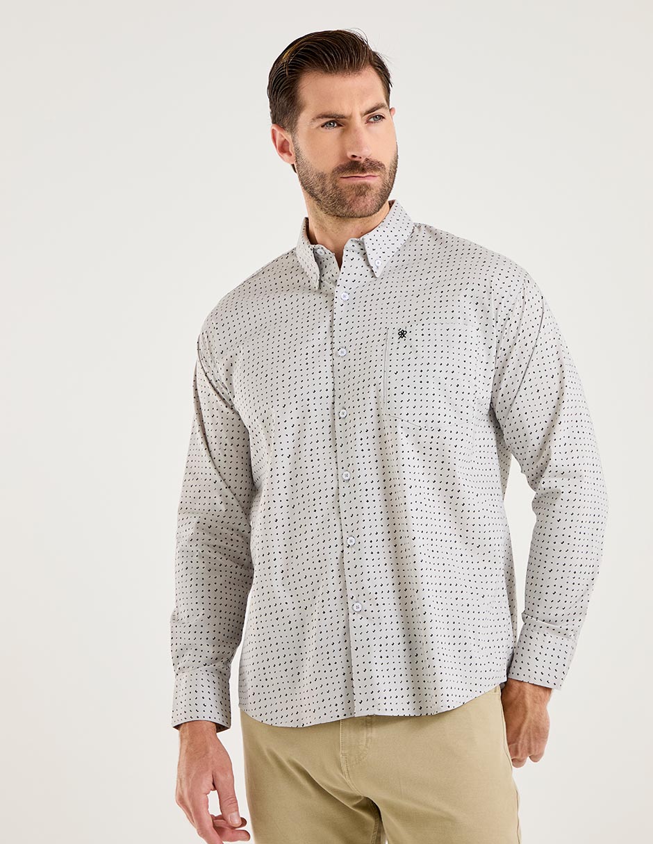 Camisa casual de algodón manga larga para hombre Camisa casual de algodón manga larga para hombre