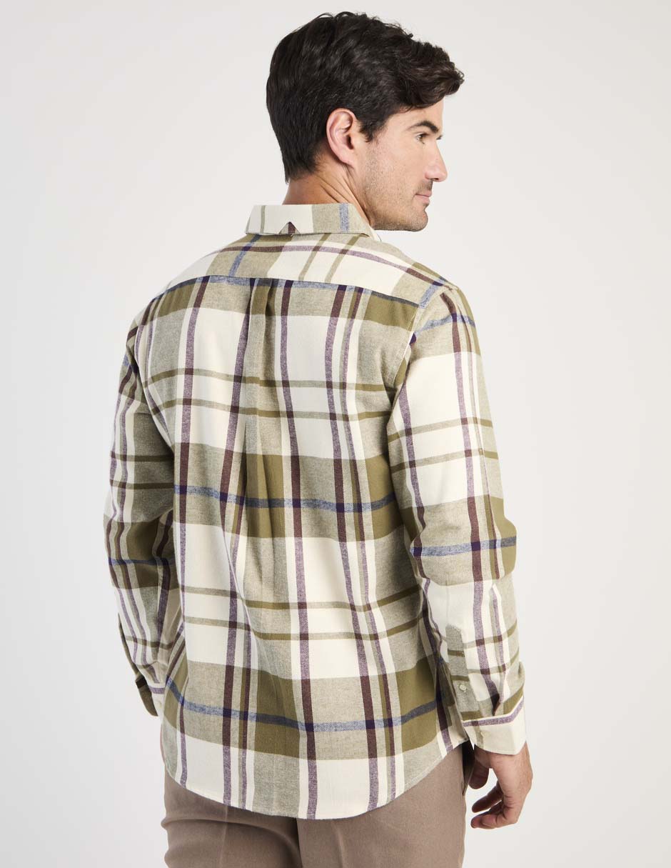 Camisa casual manga larga para hombre