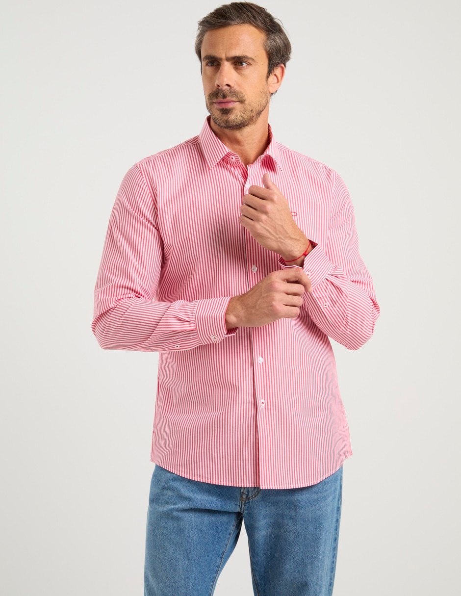 Camisa casual de algodón manga larga para hombre Camisa casual de algodón manga larga para hombre