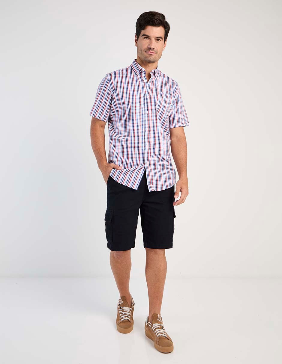 Camisa casual de algodón manga corta para hombre 3