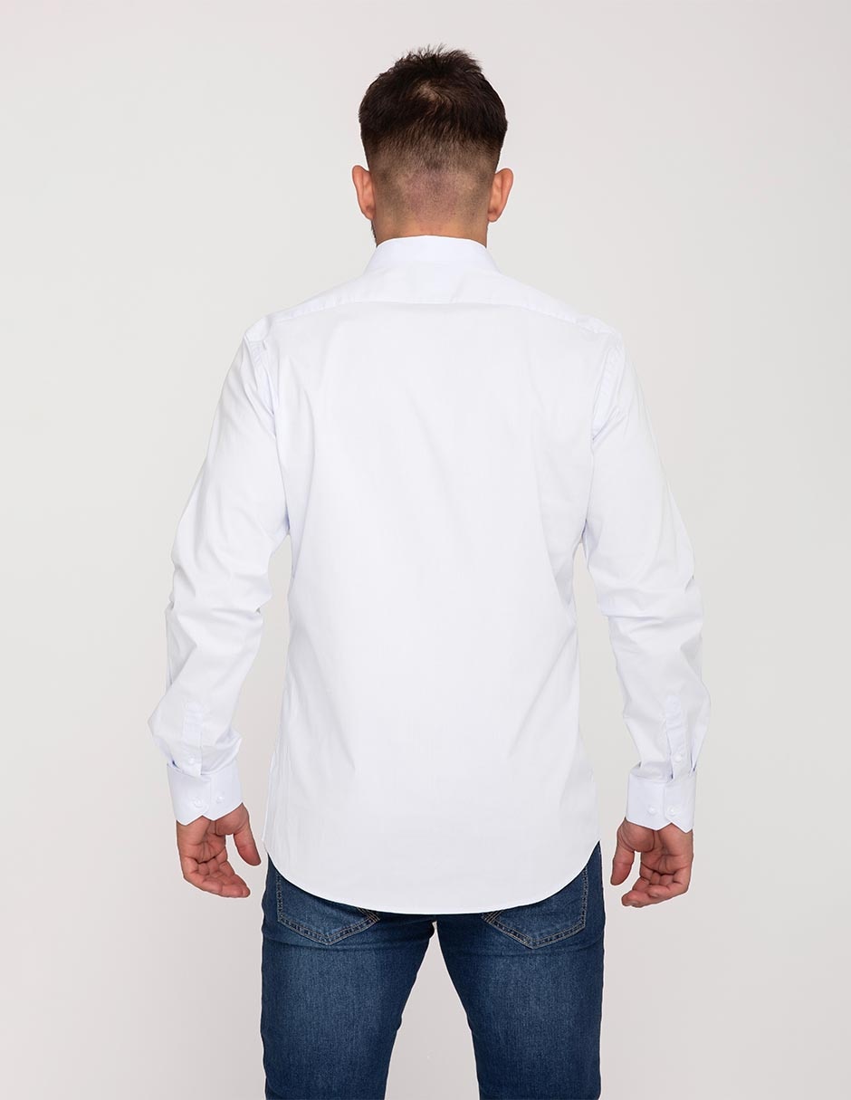 Camisa business casual de algodón manga larga para hombre 2