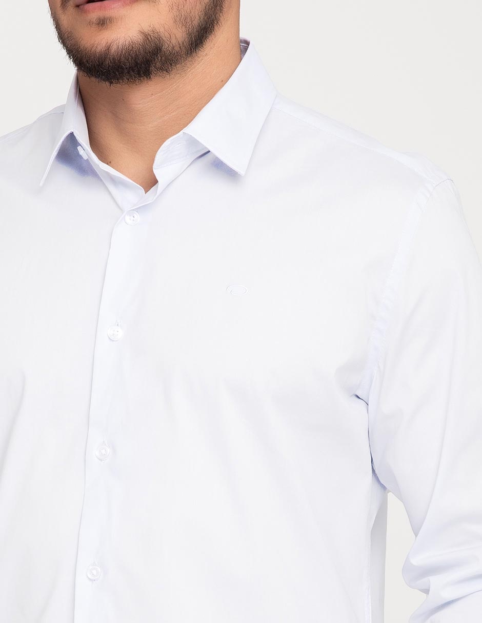 Camisa business casual de algodón manga larga para hombre 4