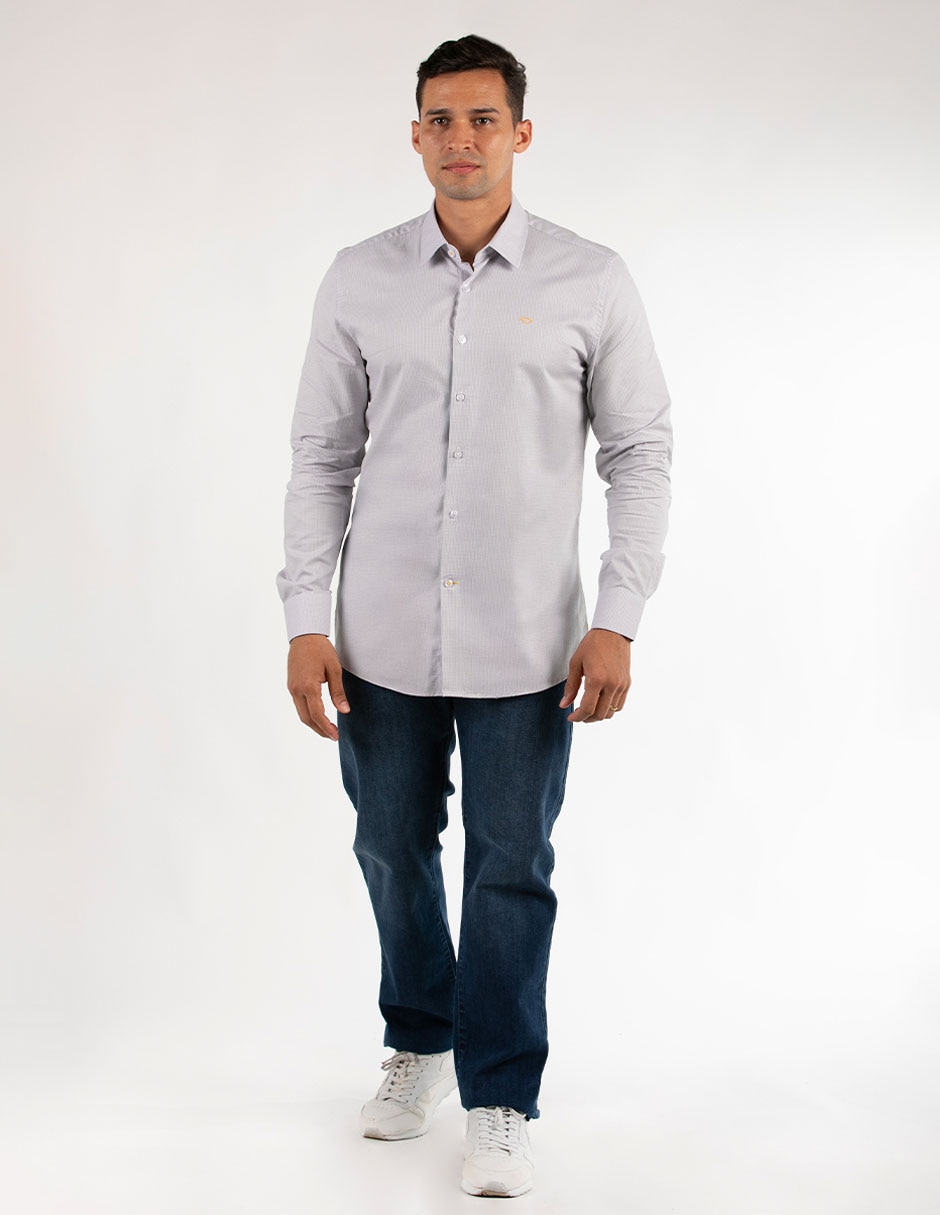 Camisa casual de algodón manga larga para hombre 3