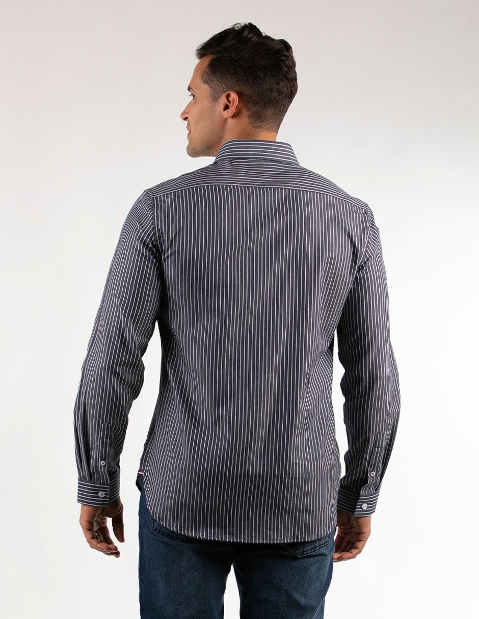 Camisa casual de algodón manga larga para hombre 2