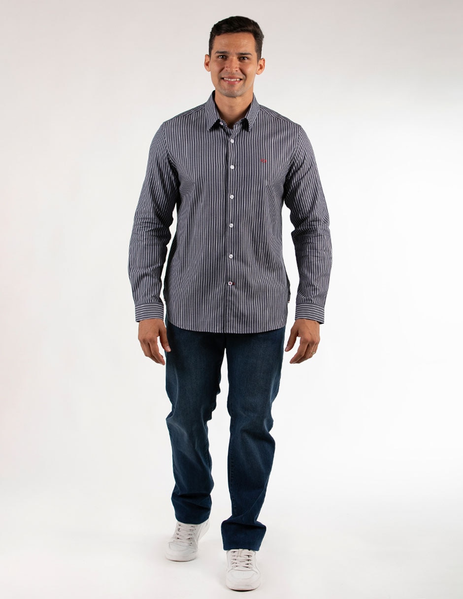 Camisa casual de algodón manga larga para hombre 3