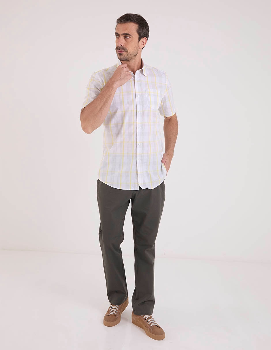 Camisa casual de algodón manga corta para hombre 3