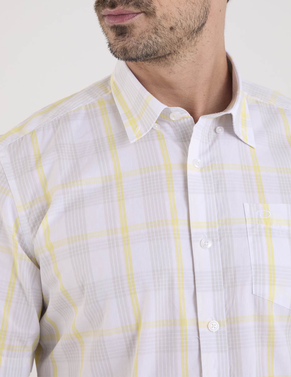 Camisa casual de algodón manga corta para hombre 4