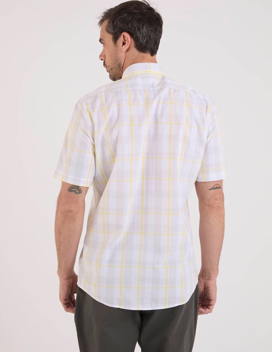 Camisa casual de algodón manga corta para hombre 6