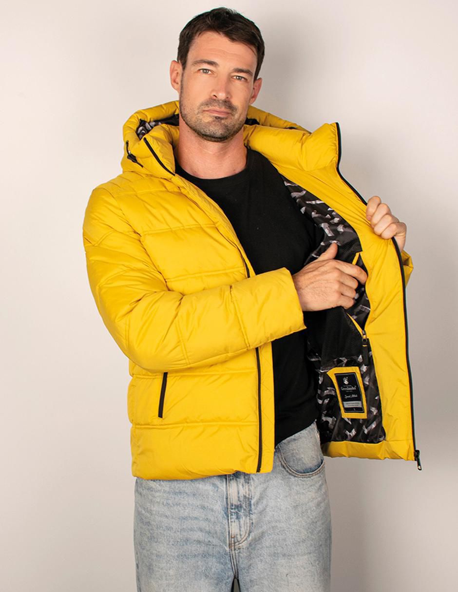 Chamarra capitonada Greenlander con capucha para hombre