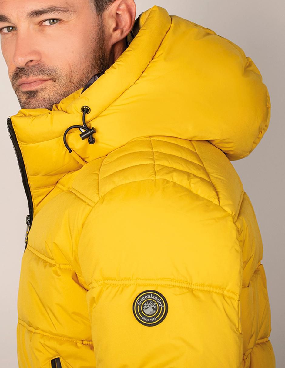 Chamarra capitonada Greenlander con capucha para hombre
