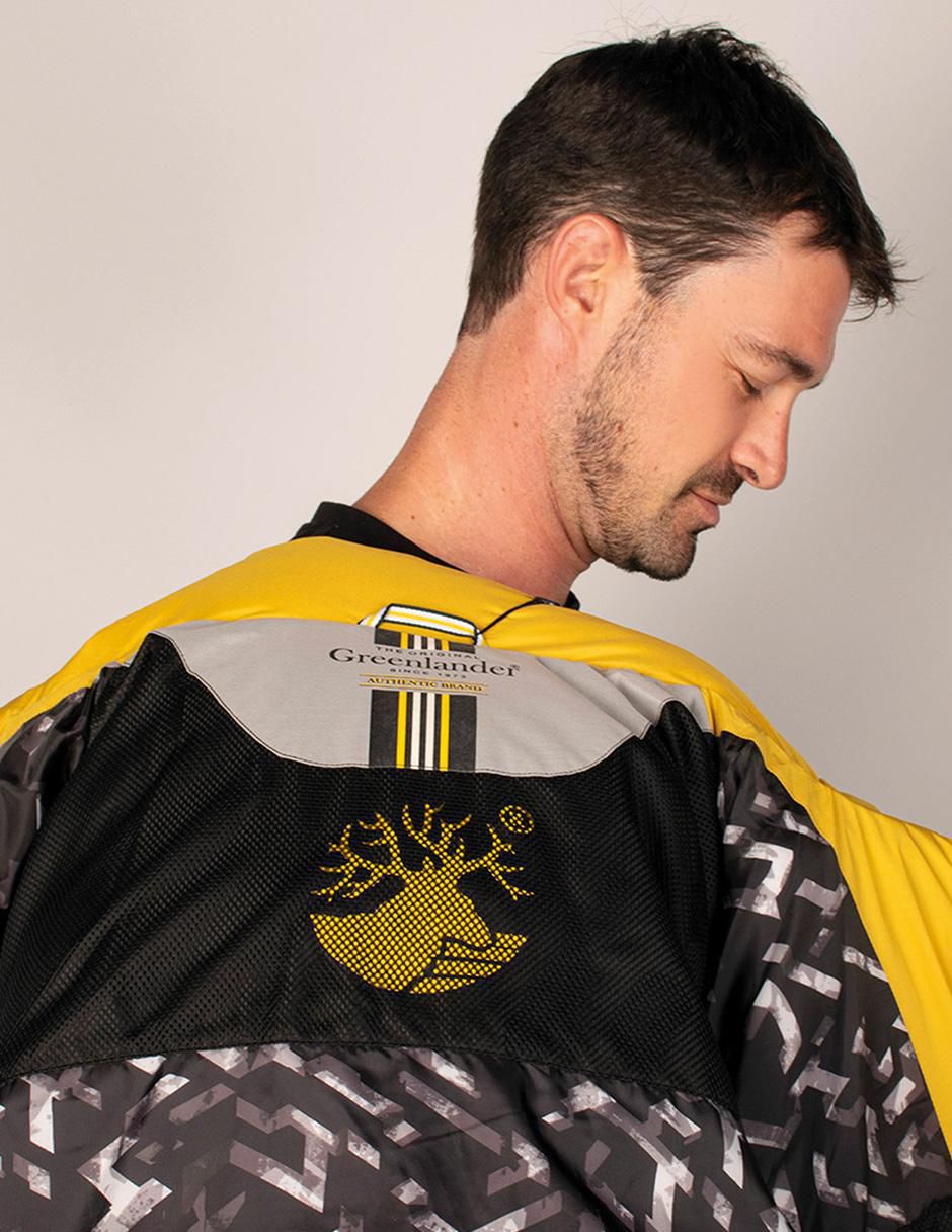 Chamarra capitonada Greenlander con capucha para hombre