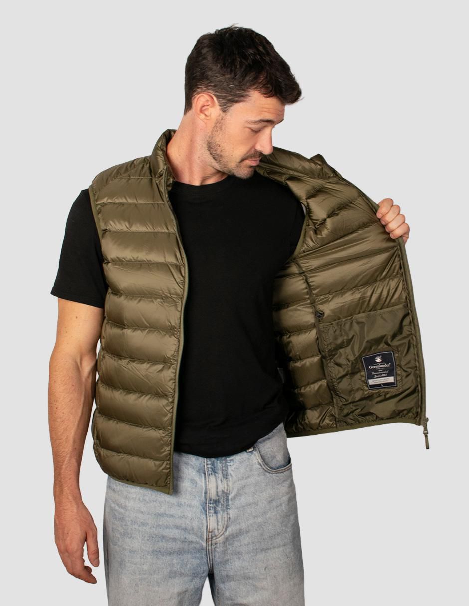 "chaleco" greenlander no poliéster capitonado "para hombre"