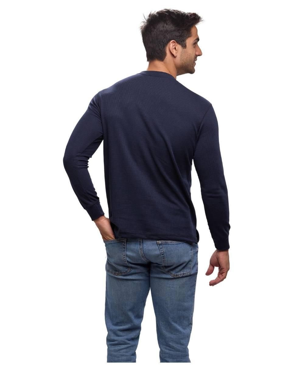 Playera cuello henley para hombre 3