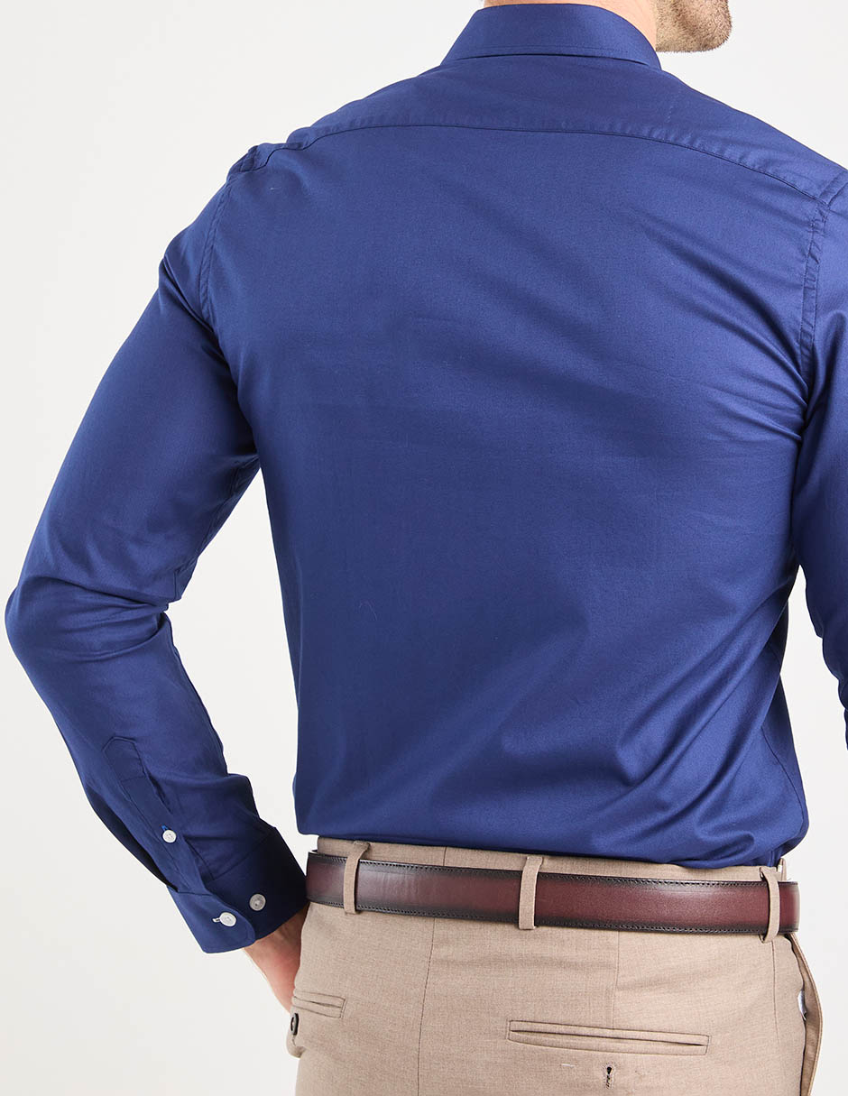 Camisa business casual de algodón manga larga para hombre 5