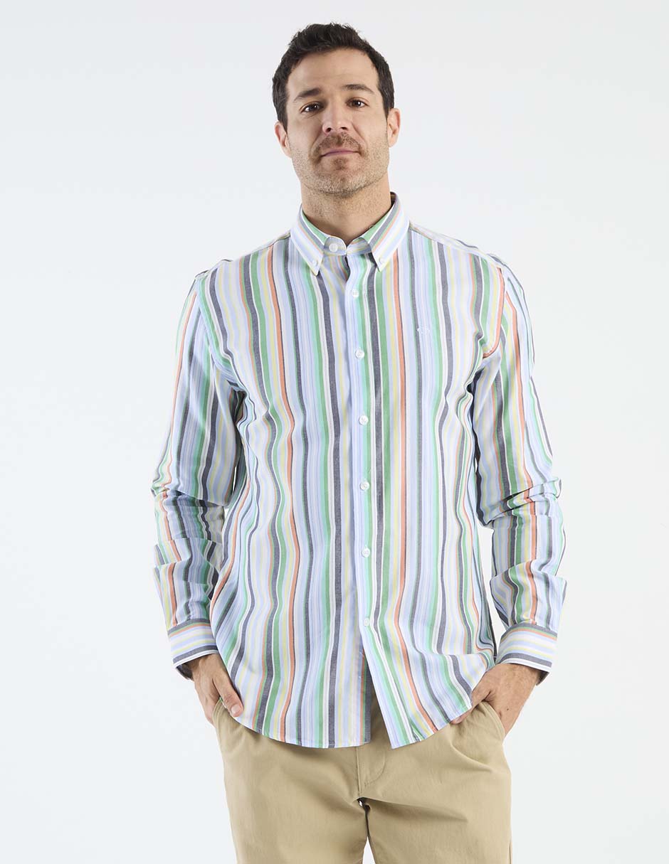 Camisa casual de algodón manga larga para hombre 2