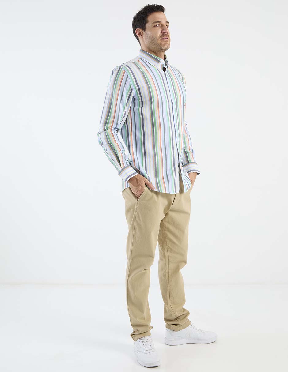 Camisa casual de algodón manga larga para hombre 3