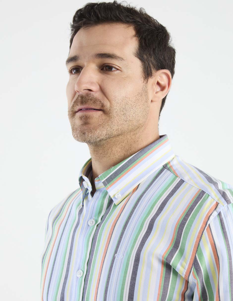Camisa casual de algodón manga larga para hombre 4