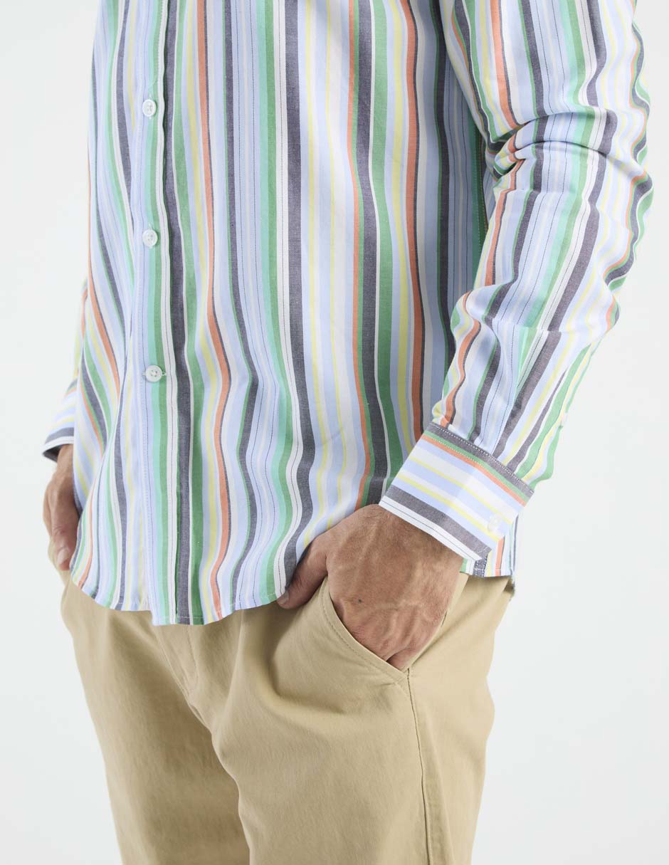 Camisa casual de algodón manga larga para hombre 5