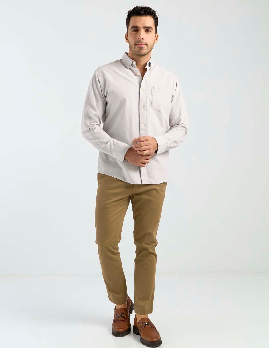 Camisa casual de algodón manga larga para hombre 3