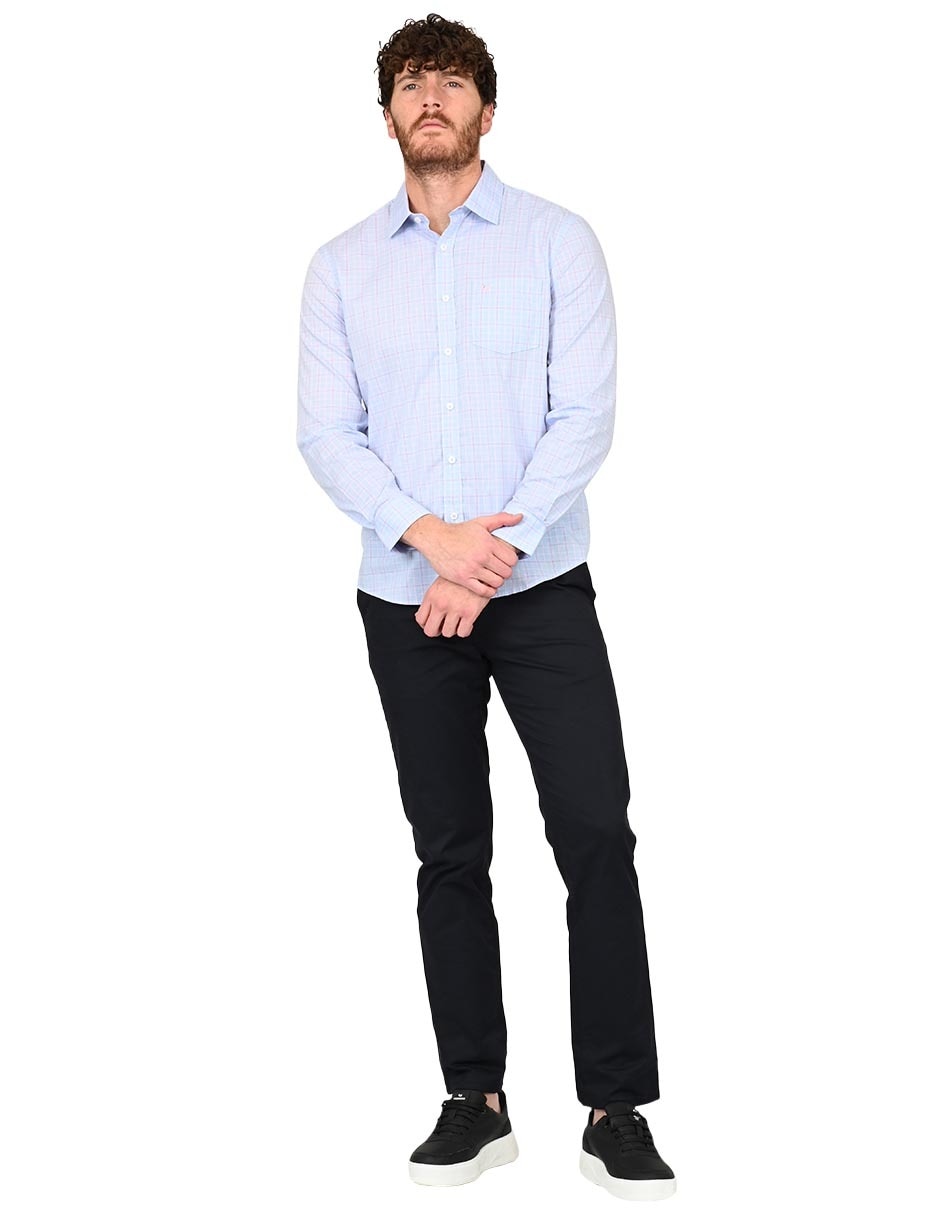 Camisa casual de algodón manga larga para hombre 2
