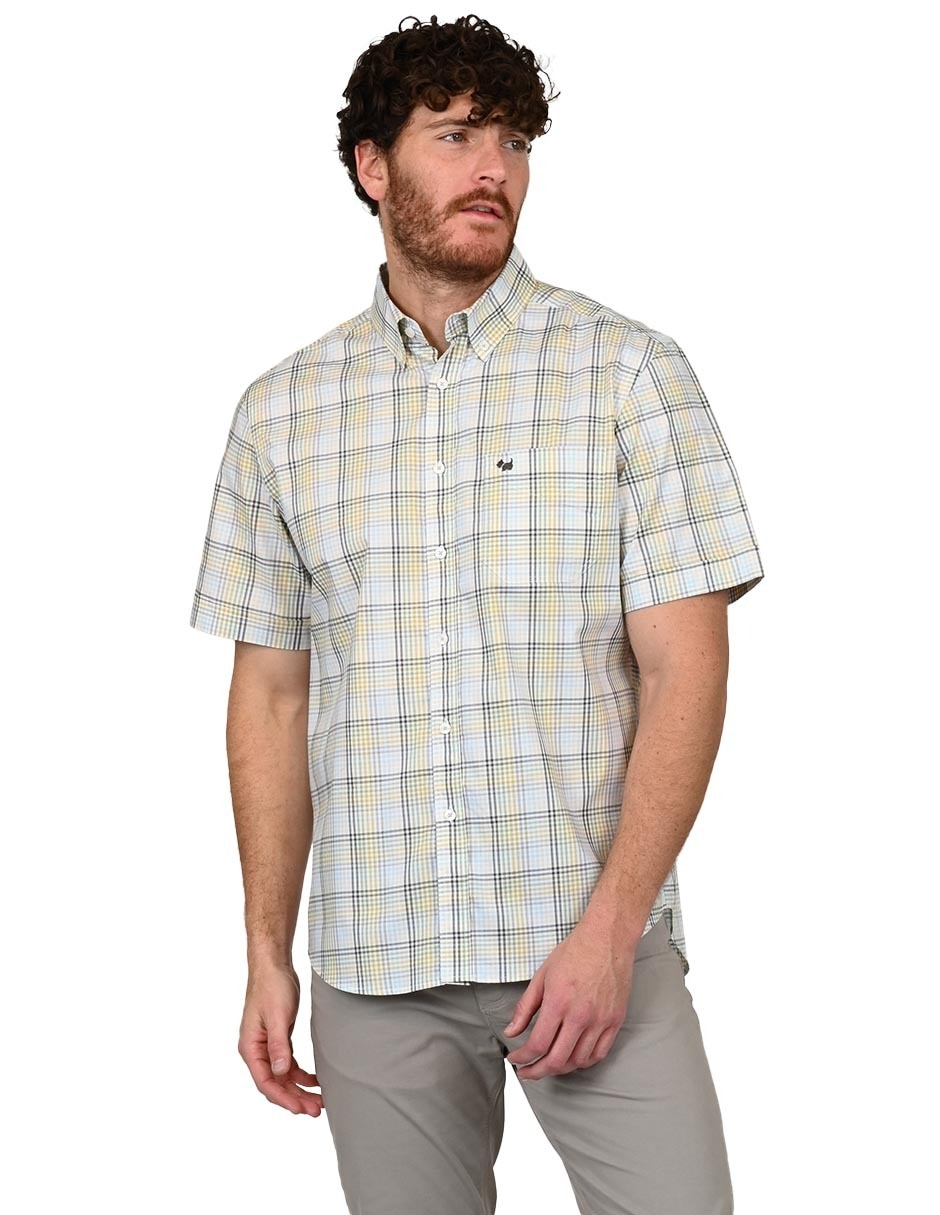 Camisa casual de algodón manga corta para hombre Camisa casual de algodón manga corta para hombre