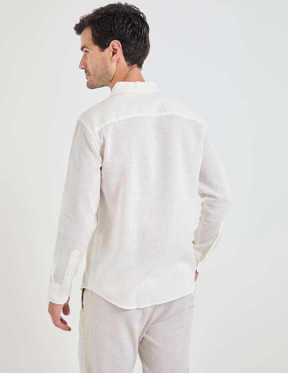 Camisa casual manga larga para hombre 2