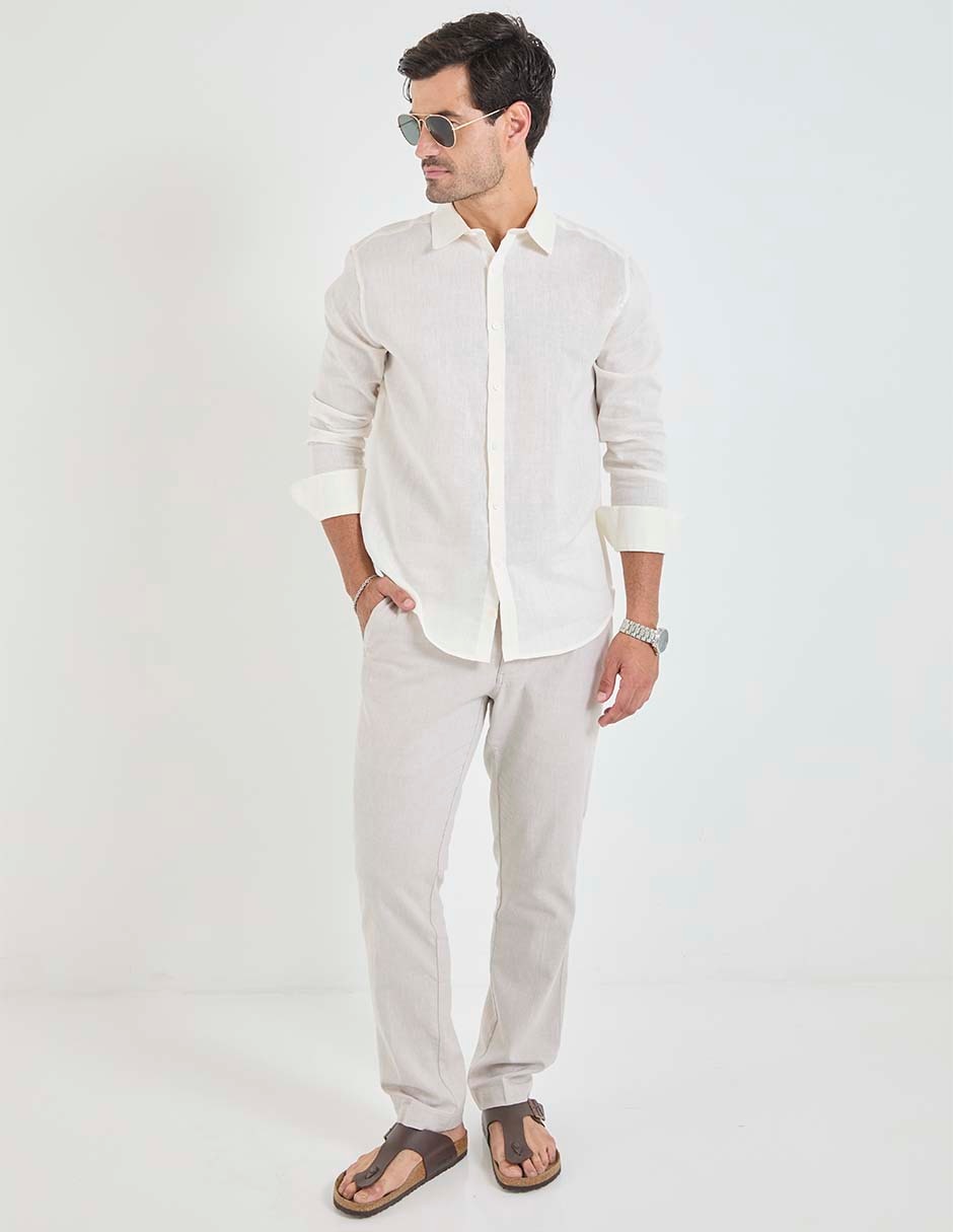 Camisa casual manga larga para hombre 3