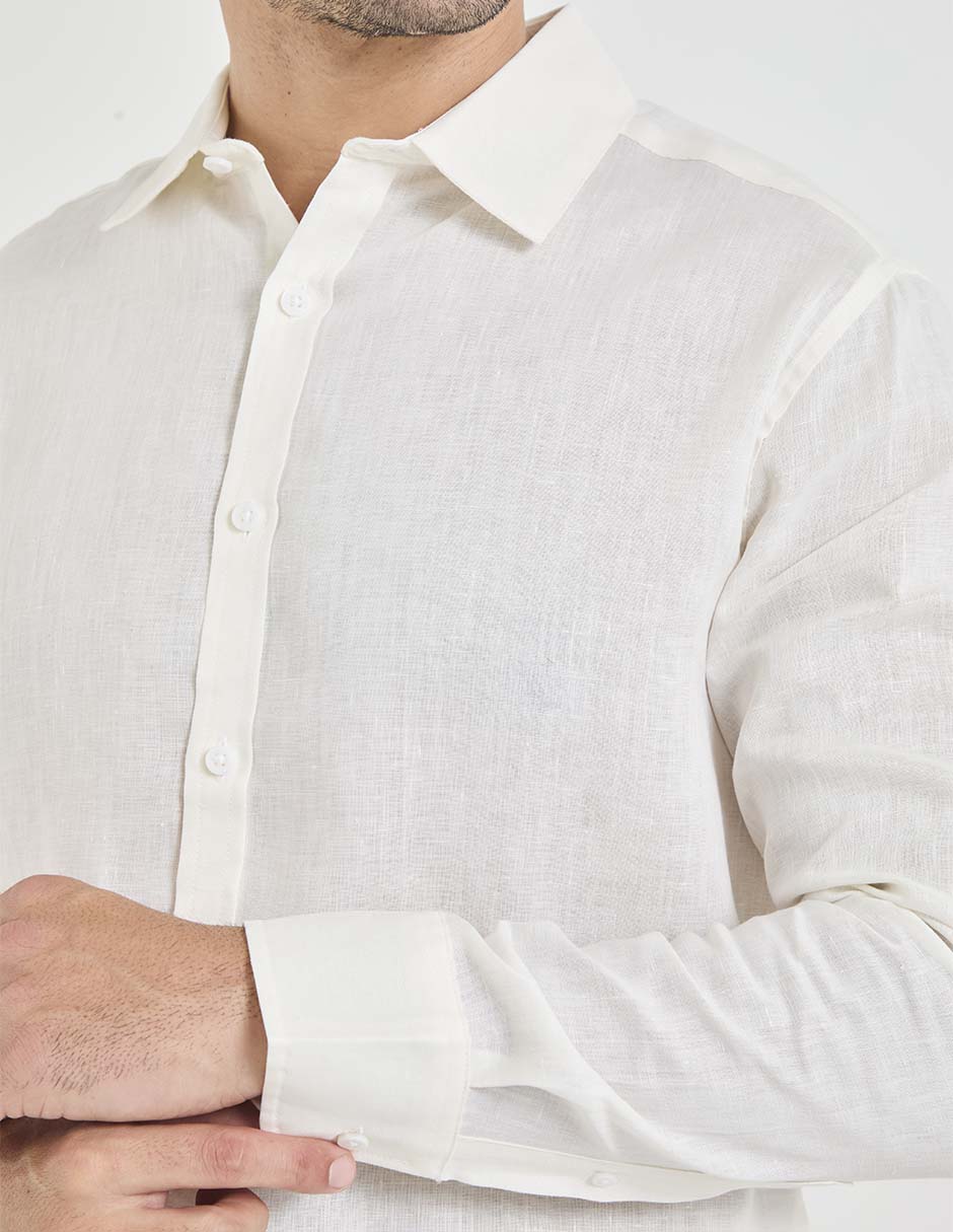 Camisa casual manga larga para hombre 4