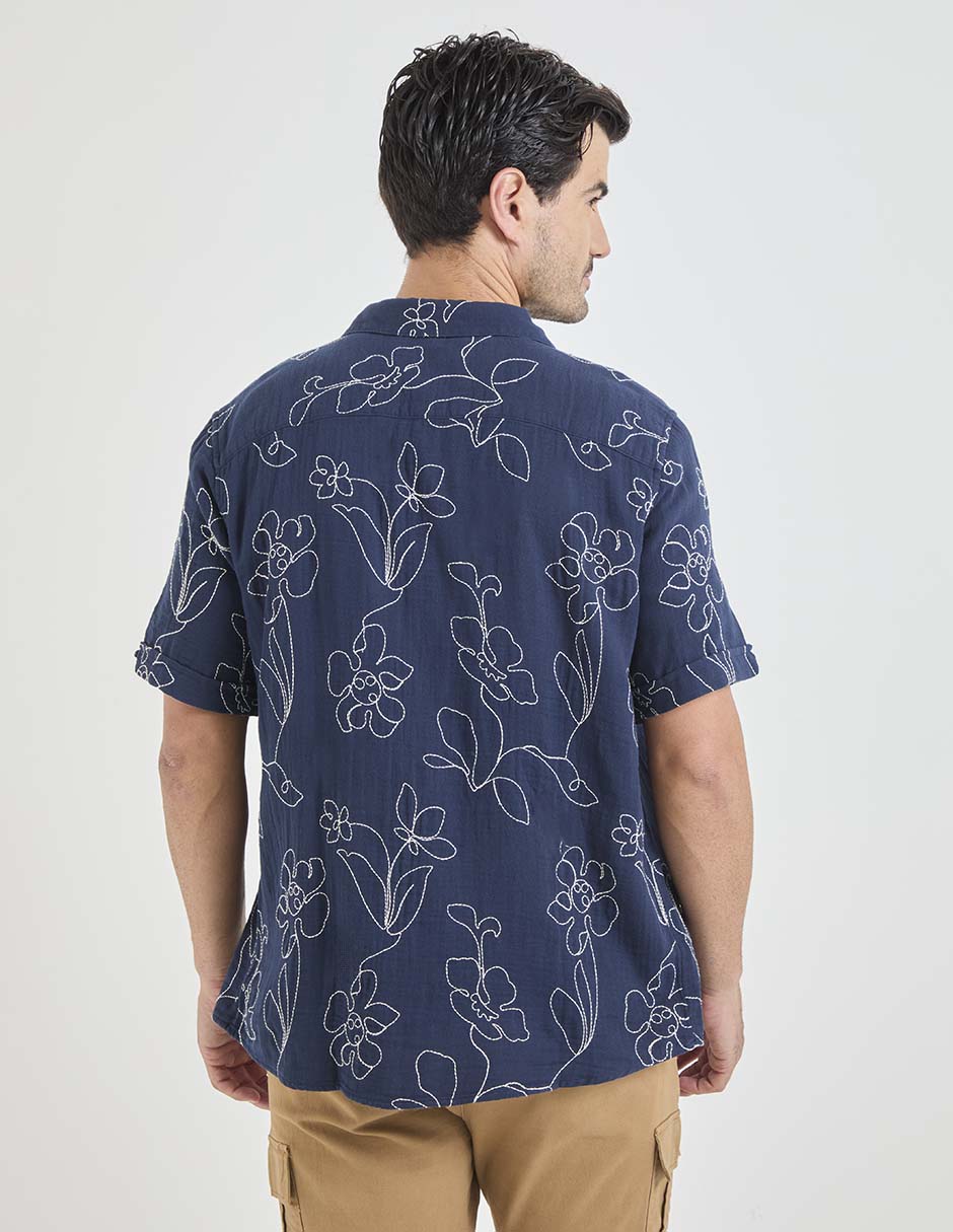 Camisa casual de algodón manga corta para hombre 2