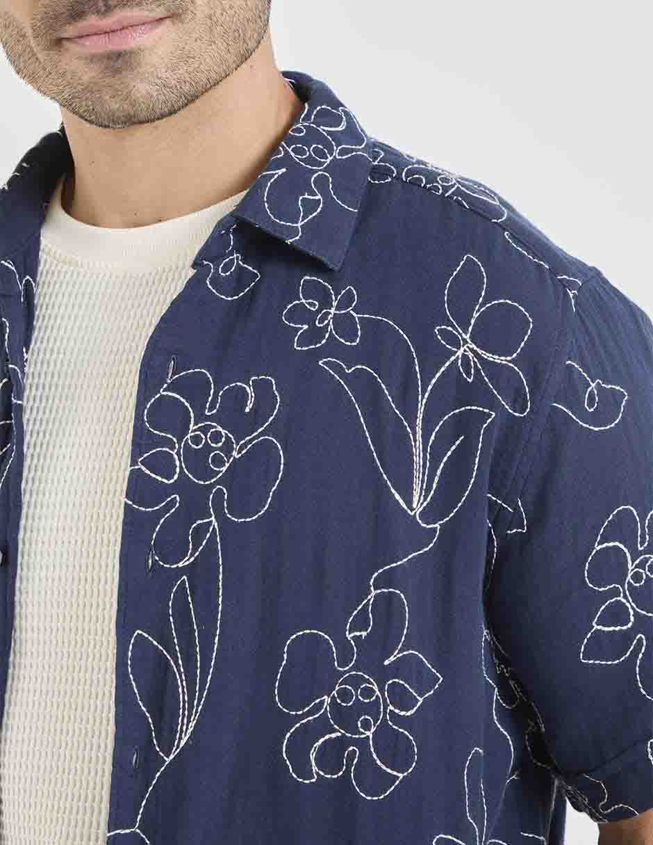 Camisa casual de algodón manga corta para hombre 4