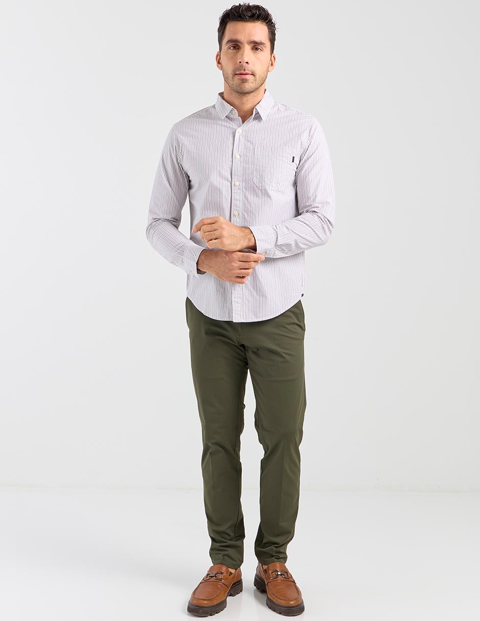 Camisa casual de algodón manga larga para hombre 3